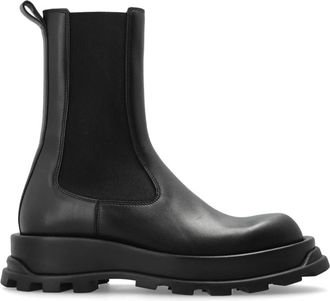Jil Sander Enkelhoge Chelsea Boots - Dames - Chelseaboots - Zwart - 36 EU - Leer - Schoenen