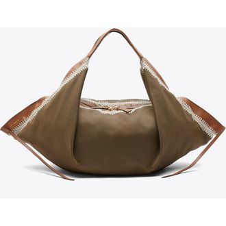 3.1 Phillip Lim Nylon Luna Bag with Contrast Stitch in Mushroom at Nordstrom