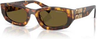 Miu Miu 0mu B04s Rectangular Tortoiseshell Sunglasses