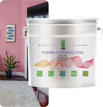 OEM Pintura De Pared Cer&aacute;mica, Lavable, Rosa Claro, 2 L, Resistente A Las Manchas
