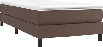 vidaXL Vidaxl - Estructura de cama sin colchón cuero sintético marrón 80x200 cm