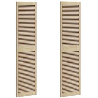 vidaXL Puertas De Armario Otro 2 Pcs Marr&oacute;n 201 X 49.5 X 2.1 Cm Vidaxl