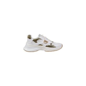 Pinko White Leather Chunky Womens Sneakers