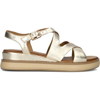 Inuovo Inuovo, Schoenen, Dames, Geel, 39 EU, Gouden platte sandalen voor vrouwen