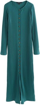 Next Long Sleeve Rib Knit Dress in Blue at Nordstrom, Size 10 Us