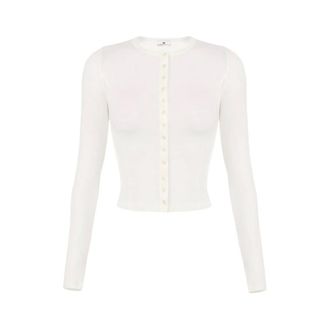 Elisabetta Franchi Dames, Truien, Wit, Maat: 2XL Jersey