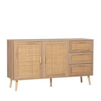 Klast Aparador bajo efecto madera natural 148x79 cm