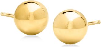 Canaria Canaria Italian 8mm 10kt Yellow Gold Ball Stud Earrings