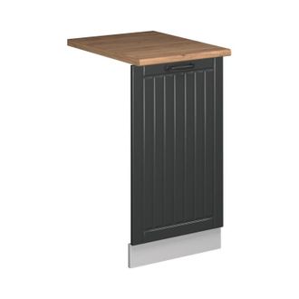 Vicco Panel Frontal Del Lavavajillas Fame-line, Antracita Casa De Campo, 45 Cm, Et Roble Vicco