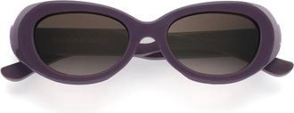 Emmanuelle Khanh Purple Paris Oval Sunglasses