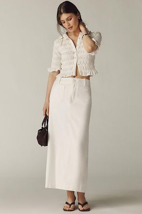 Maeve The Colette Linen Blend Maxi Skirt by Maeve