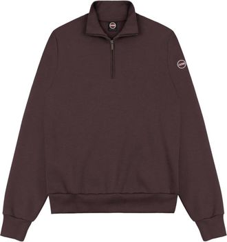Colmar Felpa con collo alto e mezza zip - - Sport - Uomo - Marrone - XL
