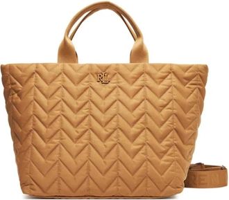 Ralph Lauren Stevie Zip Tote - Dames - Shoppers - Beige - ONE Size - Leer - Tassen