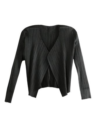 Pleats Please Issey Miyake Geplooid jack - Zwart