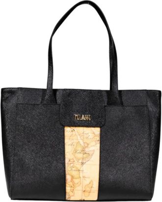 Alviero Martini 1A Classe Zwarte Dames Tas met Ritssluiting - Dames - Shoppers - Zwart - ONE Size - Katoen - Tassen