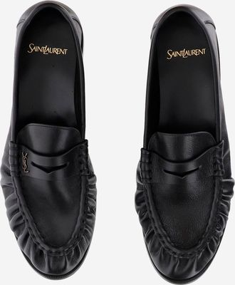 Saint Laurent Mens Loafers Soft Leather Black