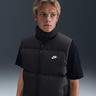 Nike Mens Nike Sportswear Club Therma-FIT Down Puffer Vest in Black | IB2977-010