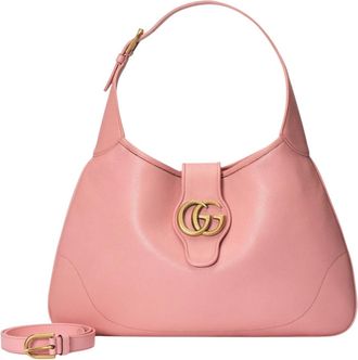 Gucci Shoulder Bags, female, Pink, ONE SIZE, Aphrodite Medium Crescent Shoulder Bag