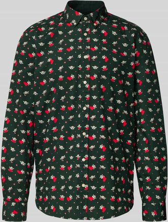 Montego Montego Regular Fit Freizeithemd mit Weihnachtsmotiv in Bottle, Größe XXXL