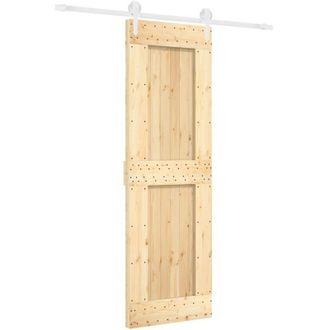 vidaXL Vidaxl - Puerta Corredera Con Herrajes Madera Maciza De Pino 70x210 Cm