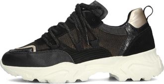 Omoda Schoenen, Dames, Zwart, 39 EU, Leer, Veelzijdige Alicia 402-K Sneakers