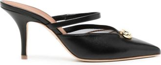 Malone Souliers 70mm logo-plaque mules - women - Leather - 35.5 - Black