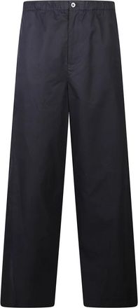 Jil Sander Katoenen Broek - Heren - Wijde Broeken - Blauw - M - Katoen - Broeken