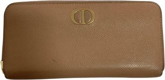 Dior Beige Leather Long Wallet (Bi-Fold) (Pre-Owned)