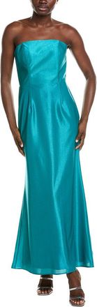 Rene Ruiz Strapless Tea Length Midi Dress