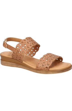 Bella Vita Zoe Sandals Womens Whiskey Leather Cut Out Adjustable Strap GAL996