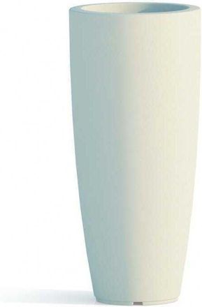 Monacis Vaso de polímero Monacis Stilo Redondo con tapa blanca - Ø 40 cm. - h 90 cm