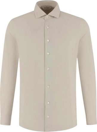 Gran Sasso Shirts - Heren - Casual Overhemden - Beige - M - Katoen - Overhemden