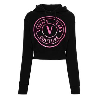Versace Jeans Couture Dames, Sweatshirts & Hoodies, Zwart, Maat: XS