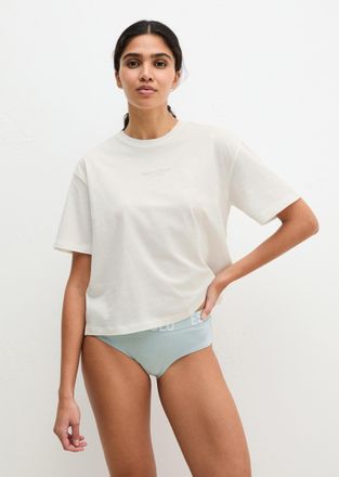 Marc O'Polo Pyjamaoberteil MARC OPOLO Mix N Match Cotton, Damen, Gr. XL (46), wei&szlig; cotton, Single Jersey, Obermaterial: 100% Baumwolle, h&uuml;ftlang, Rundhals, Shirts