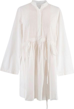 Chlo&eacute; Drawstring White Cotton Tunic Dress Size XS
