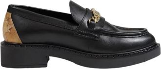 Alviero Martini 1A Classe Dames Leren Schoenen Herfst/Winter Collectie - Dames - Loafers - Zwart - 40 EU - Leer - Schoenen