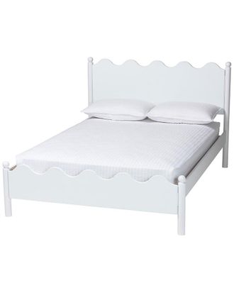 Baxton Studio Malaya Modern Full Platform Bed With Scalloped Edges