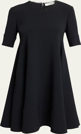 Chlo&eacute; Crepe De Chine Short-Sleeve A-Line Dress