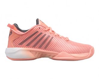 K-Swiss Womens Hypercourt Supreme Shoes In Peach Amber/white/asphalt