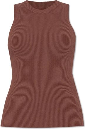 Rick Owens Fijngebreide Tanktop - Dames - Tops zonder mouwen - Rood - S - Wol - Tops