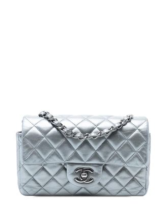 Chanel 2013-2014 Small Quilted Metallic Lambskin Single Flap shoulder bag - Zilver
