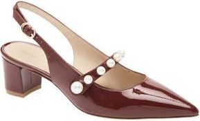 Stuart Weitzman Pia Mary Jane Slingback Pump in Burgundy at Nordstrom Rack, Size 6.5
