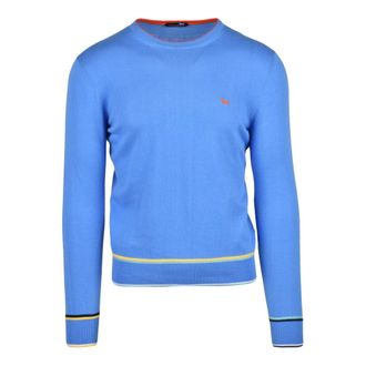 Harmont & Blaine Round-neck Knitwear, male, Blue, Size: S Maglioncino Girocollo