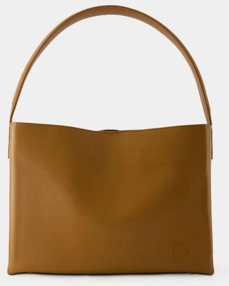 Ines De La Fressange L&eacute;onore L Schoudertas - Dames - Handtassen - Bruin - ONE Size - Leer - Tassen