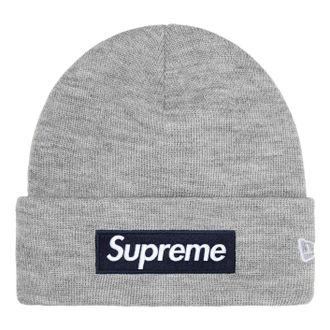 SUPREME FW25 New Era Bo Logo Beanie Heather Grey FW25BN5-HEATHER-GREY