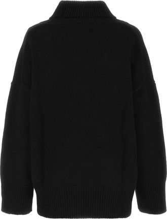 Chlo&eacute; Womens Cashmere Oversize Sweater Black