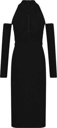 Giambattista Valli off-shoulder knitted dress - women - Polyester/Viscose - 44 - Black