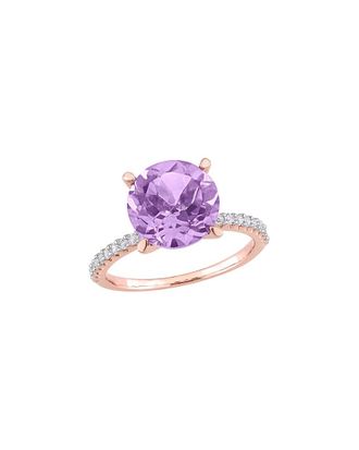 Rina Limor Silver 3.33 ct. tw. Amethyst, White Topaz Ring