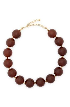 Kenneth Jay Lane Tortoise Bead Necklace in Brown at Nordstrom Rack