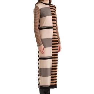 Maliparmi Maliparmi - Rhythm Block Jurk - Dames - Jurken - Veelkleurig - Maat: L Wol